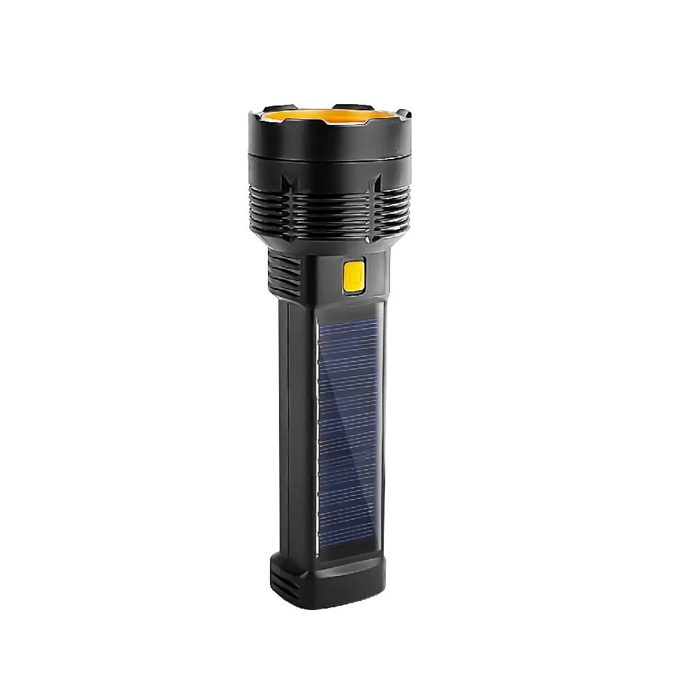 Life Gear Best LED Solar Powered Brightest Flashlight Strongest Rechargeable Super Bright Highest Lumen Lantern Flashlight