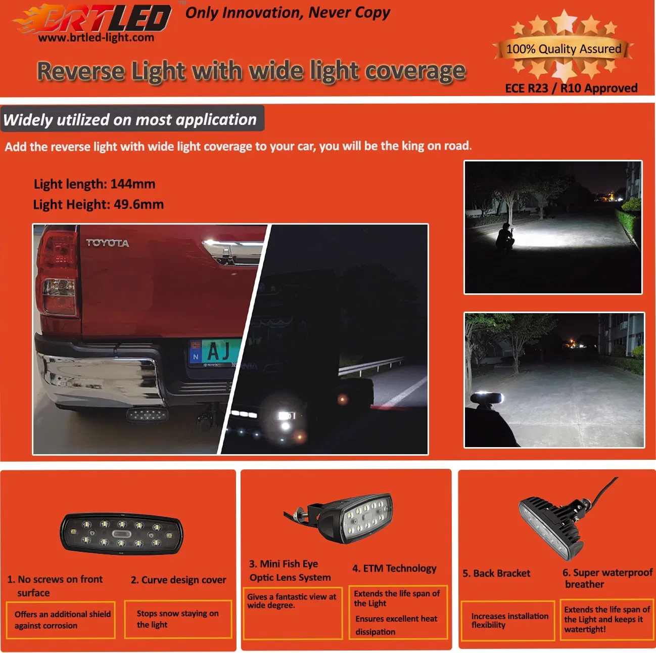 LED Work Light 15W Agricultural Construction Tractor LED Light 5.7 Inch Small Large Beam Oval LED Work Lamp