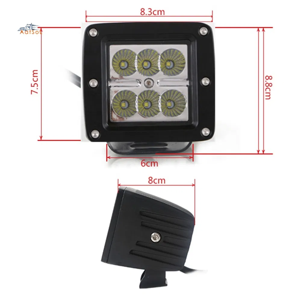 LED Work Light Dimensions