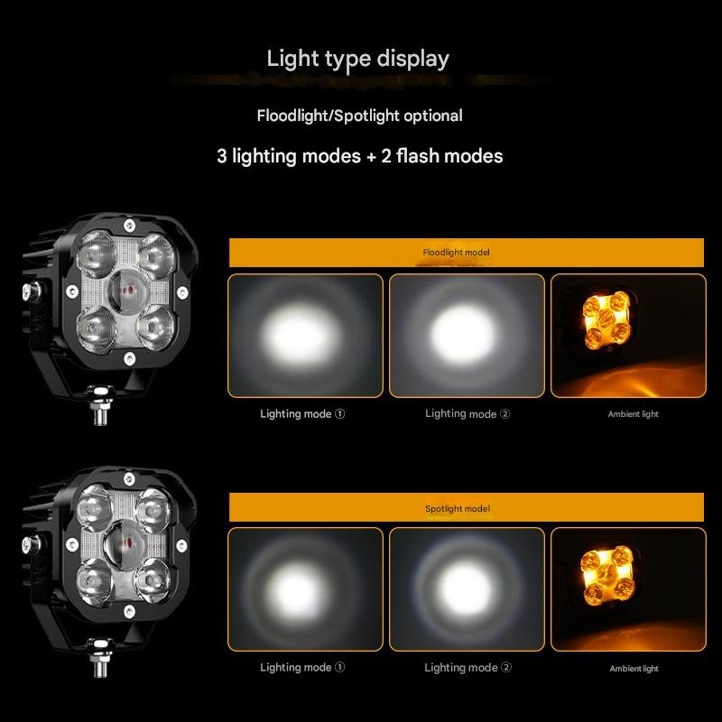 Motorcycle LED Spotlight Paving External High and Low Beam Tangent Lens Electric Car Light LED Strong Light Spotlight Fog