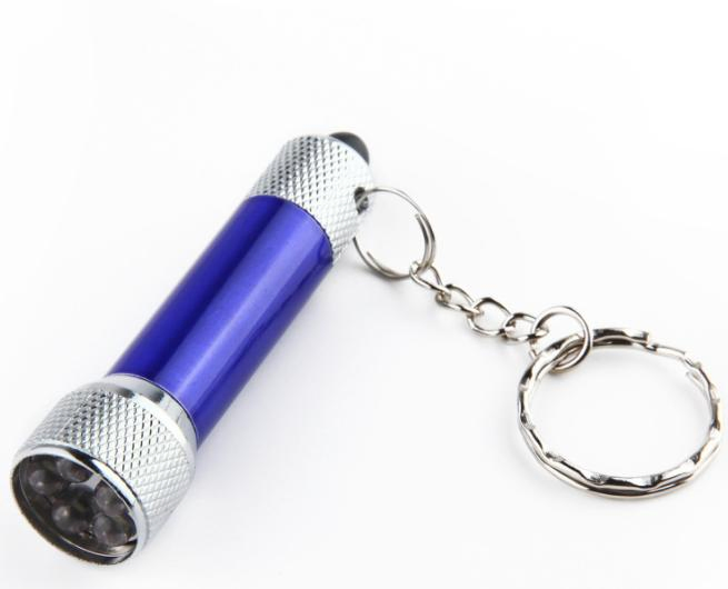 Wholesale Custom Logo Mirco Light LED Keychain Flashlight Promotional Digital Colorful Flashlight