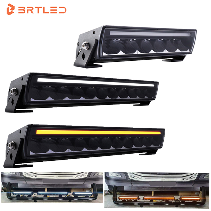 Brtled Patent White Amber DRL LED Light Bar Screwless off-Road Car ATV LED Light Bar LED Bar Offroad Lights