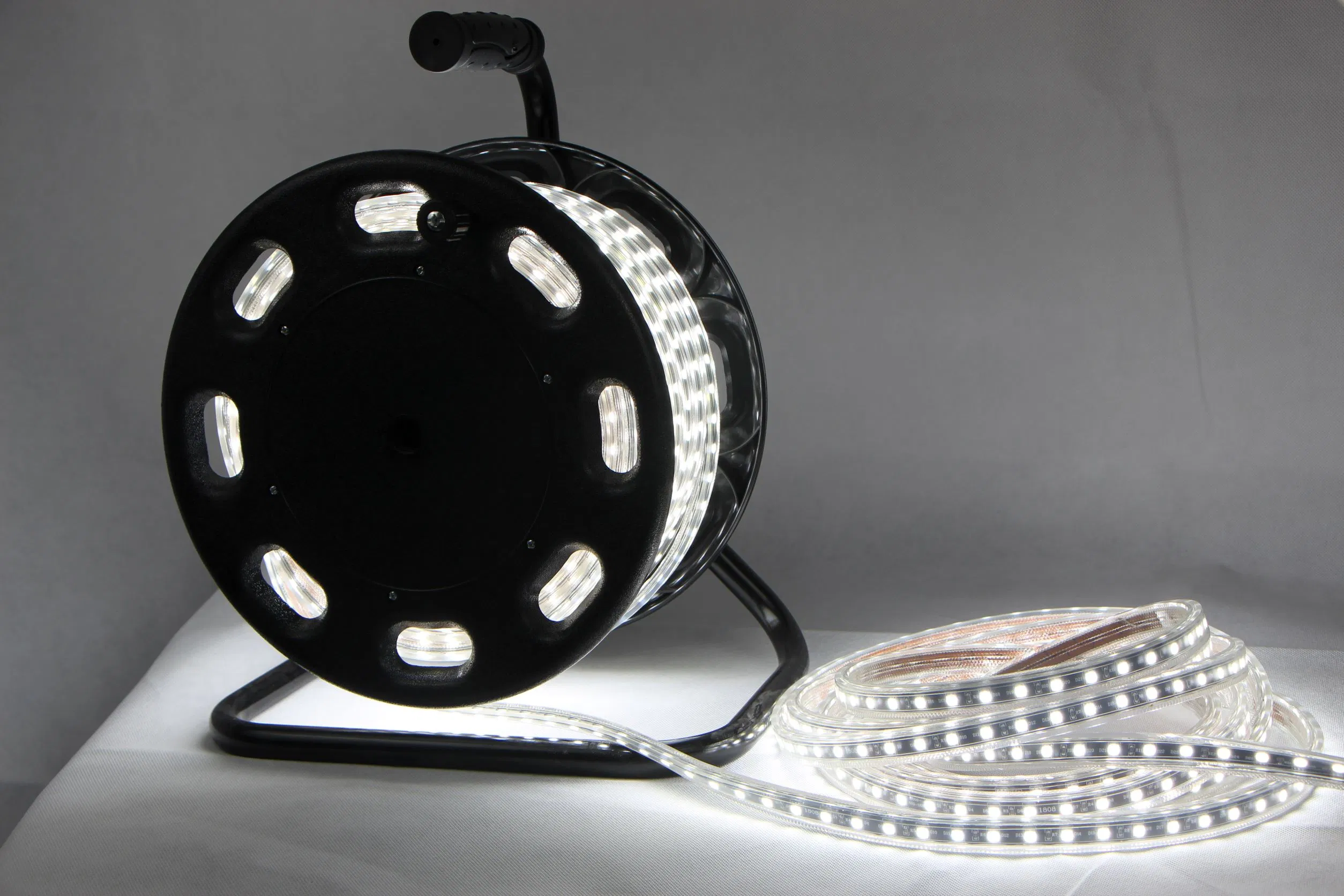 220V High Brightness CE 15m/25m/50m Kit Portable Mobile Kit LED Linkable Strip Light for Construction Site, Tower Crane Light, Caution Light, Work Light, 6000K