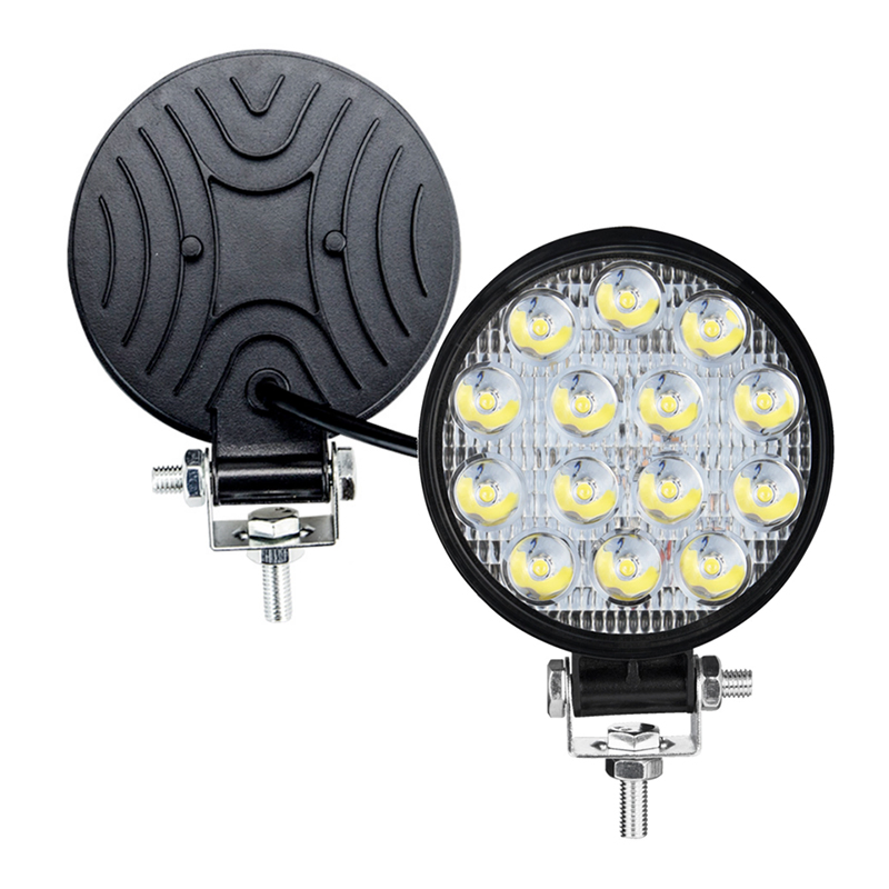 4 Inch 42W Round LED Work Light Spotlight for 4X4 Offroad ATV UTV Truck Tractor Motorcycle Driving Fog Lights
