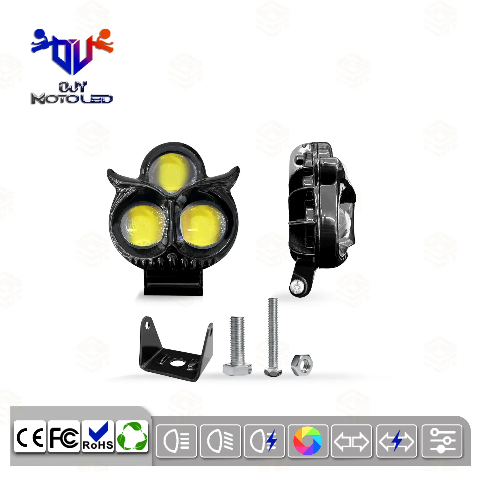 Motorcycle Accessories with Rapid Response Function, Automatic Switch, Universal LED Headlight Accessories for Motorcycles