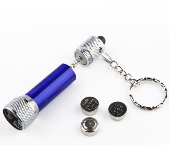 Wholesale Custom Logo Mirco Light LED Keychain Flashlight Promotional Digital Colorful Flashlight
