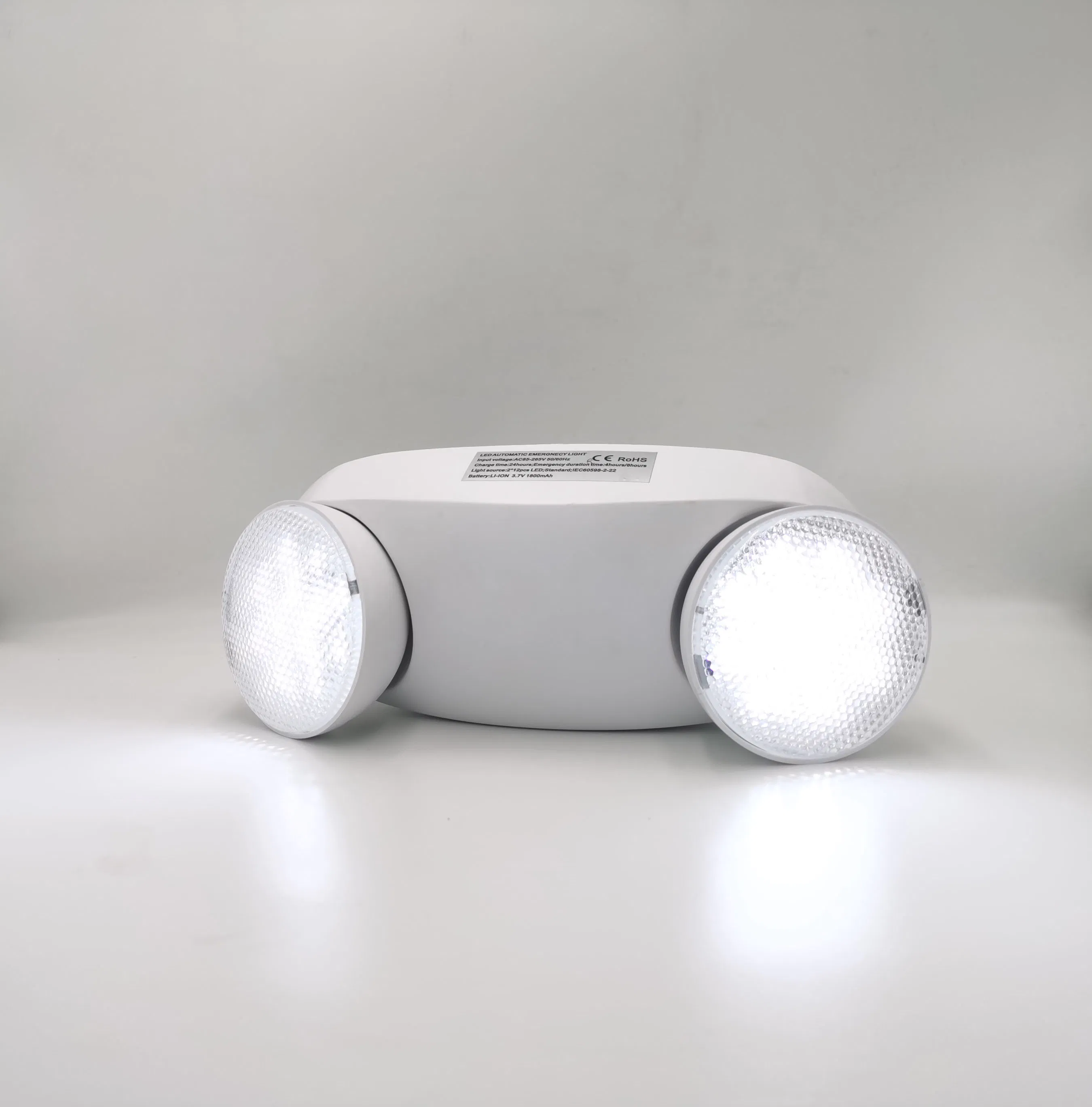 Rechargeable Double Head High Brightness LED Fire Exit Emergency Light with Li-ion Battery