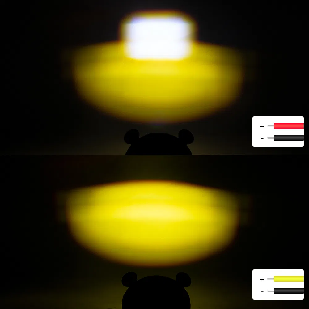 Bkr Motorcycle Spotlight LED Lens Headlamp Running Light High and Low Work Light Fog Light Bulb Car Truck Dirt Bike Aty