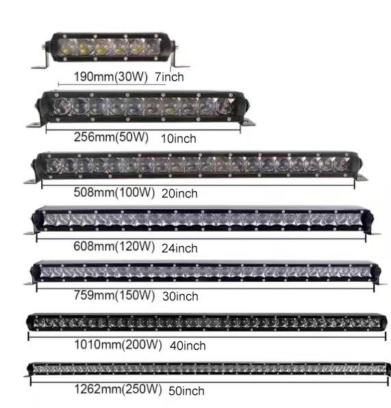 Car Offroad Accessories Light Bar 4X4 Top Roof Grille Front Bumper 5D LED Light Bar Work Light
