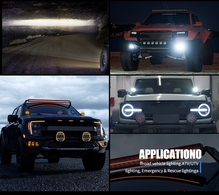 Aurora IP69K Waterproof Driving Truck Work Light Vehicle 4X4 Offroad LED Spot Light