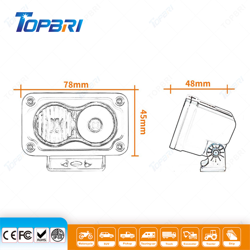 Auto Automotive Truck Trailer Lights 20W LED Fog Lights for Motorcycle