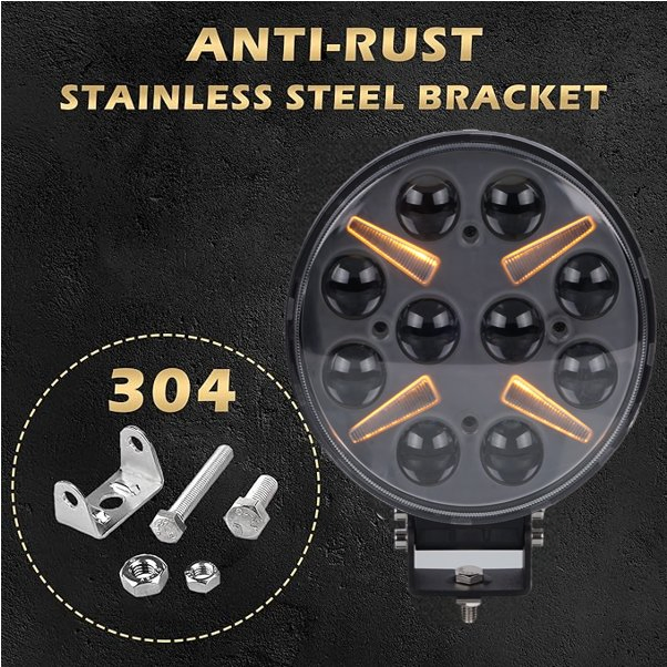 80W LED off-Road Mining Vehicle 3800 Lumen Multi-Function Driving Light