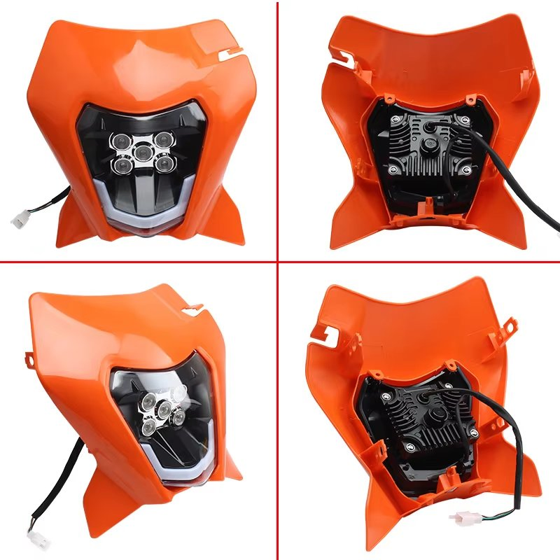 New Motorcycle LED Headlight Dual Sport for Motocross Dirt Bike Headlamp Exc 300 450 690 Enduro R SMC-R Xc Xc-F Sx 2012-2021