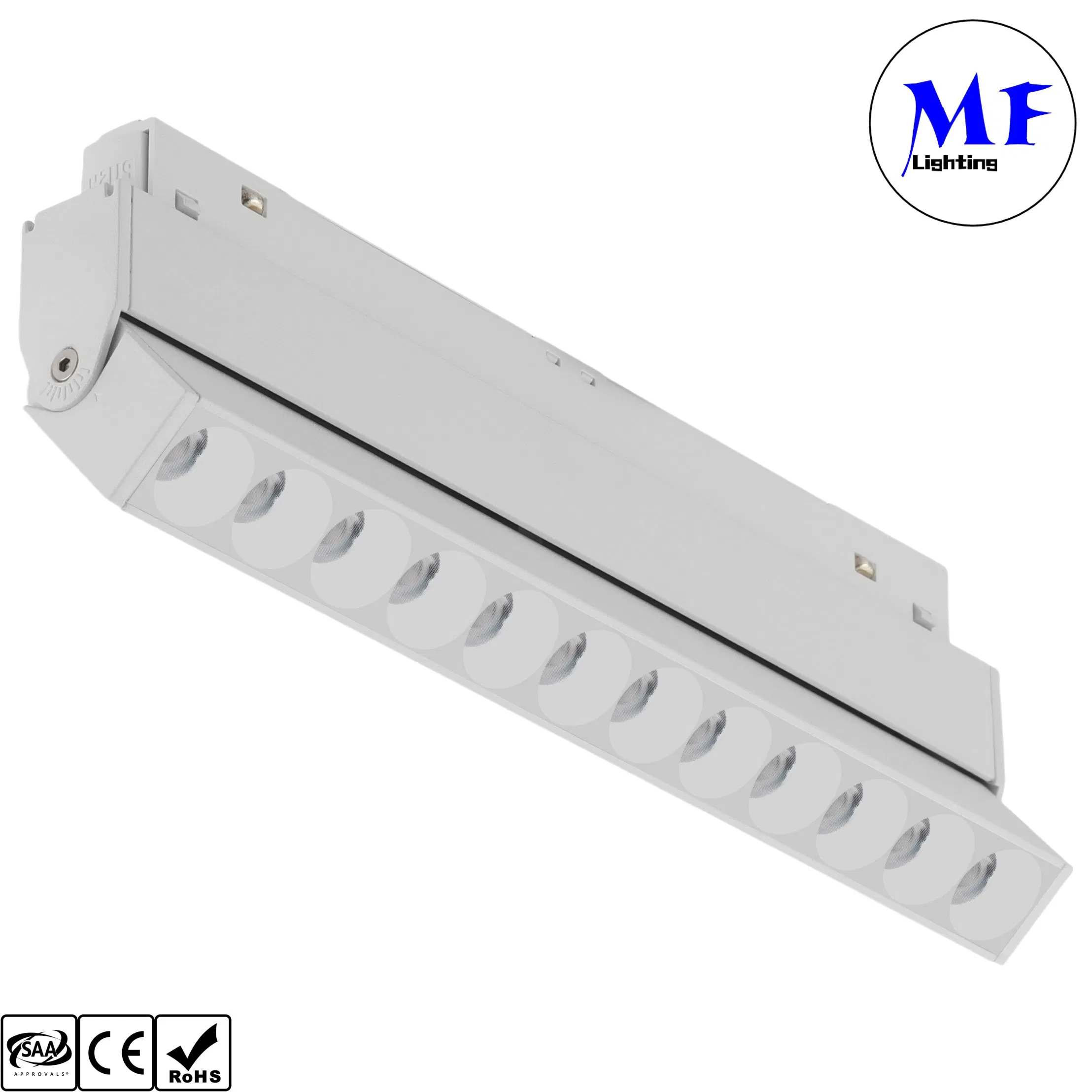 Factory Price 6W Smart Dimmable CCT Tunable 3000K-6000K White Black DC24V 48V Foldable Magnetic Grille Light for Offices Showrooms Specialty Stores Hotels Villa