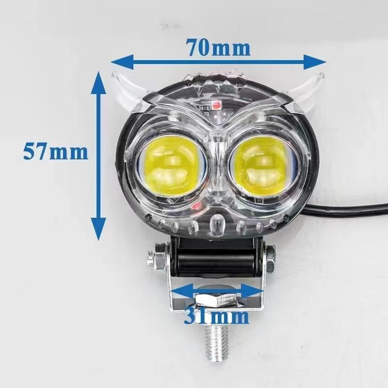 LED Car Light Spotlight Beam Fog Clear Lens Headlight Light Owl for Motorcycle Mini Driving Auxiliary Lights for off-Road Truck Car LED Work Light