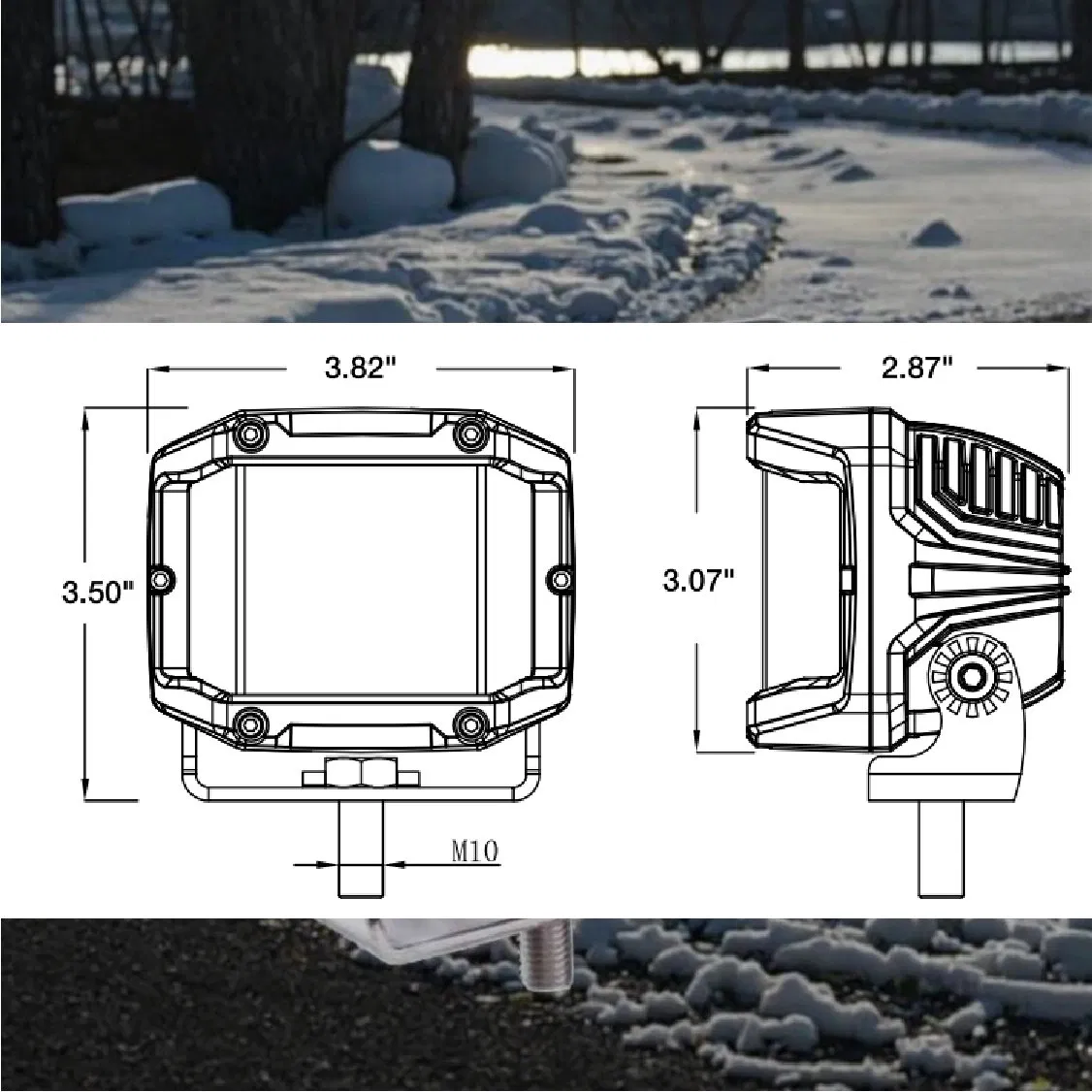 Pickup Truck Spot Lamp Offroad LED 4X4 Driving Work Fog Light Motorcycle Marine Moving Headlight