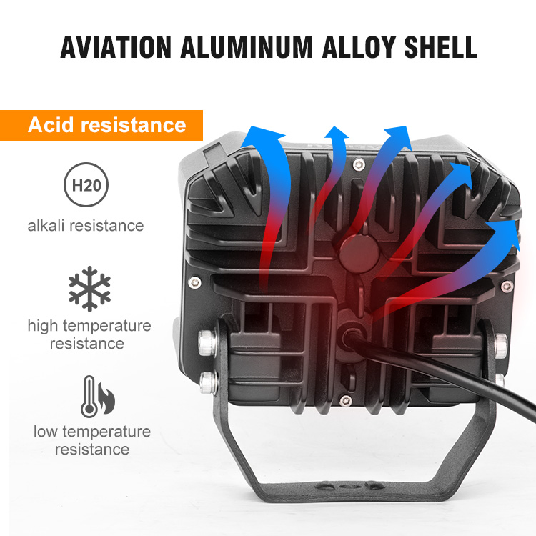 Bkr 3 Inch 50W Side Shooter Driving Assistance Fog Spotlight 4X4 Bumper Pickup 4WD off-Road Vehicle LED Work Light LED Running Light