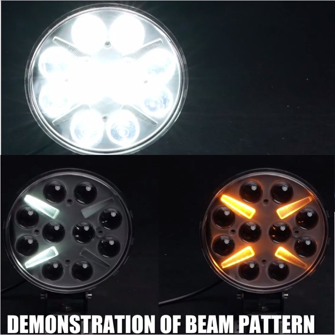 80W LED off-Road Mining Vehicle 3800 Lumen Multi-Function Driving Light