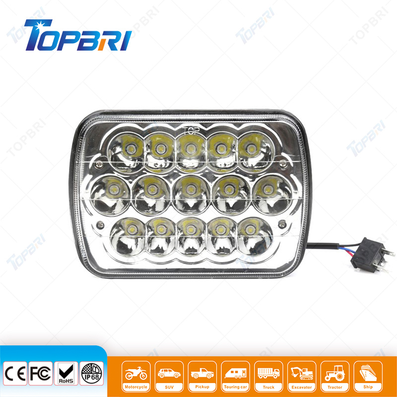 High-Low Beam 45W Auto Car LED Headlight for Truck Motorcycle