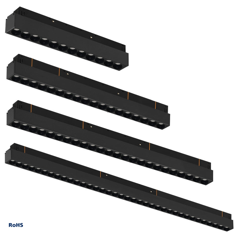 Factory Price 30*1W DC48V/24V Smart Dimmable 3000K 4000K 5000K 6000K Magnetic Foldable Grille Lamp Magnet Grille Light for Offices Showrooms Specialty Stores