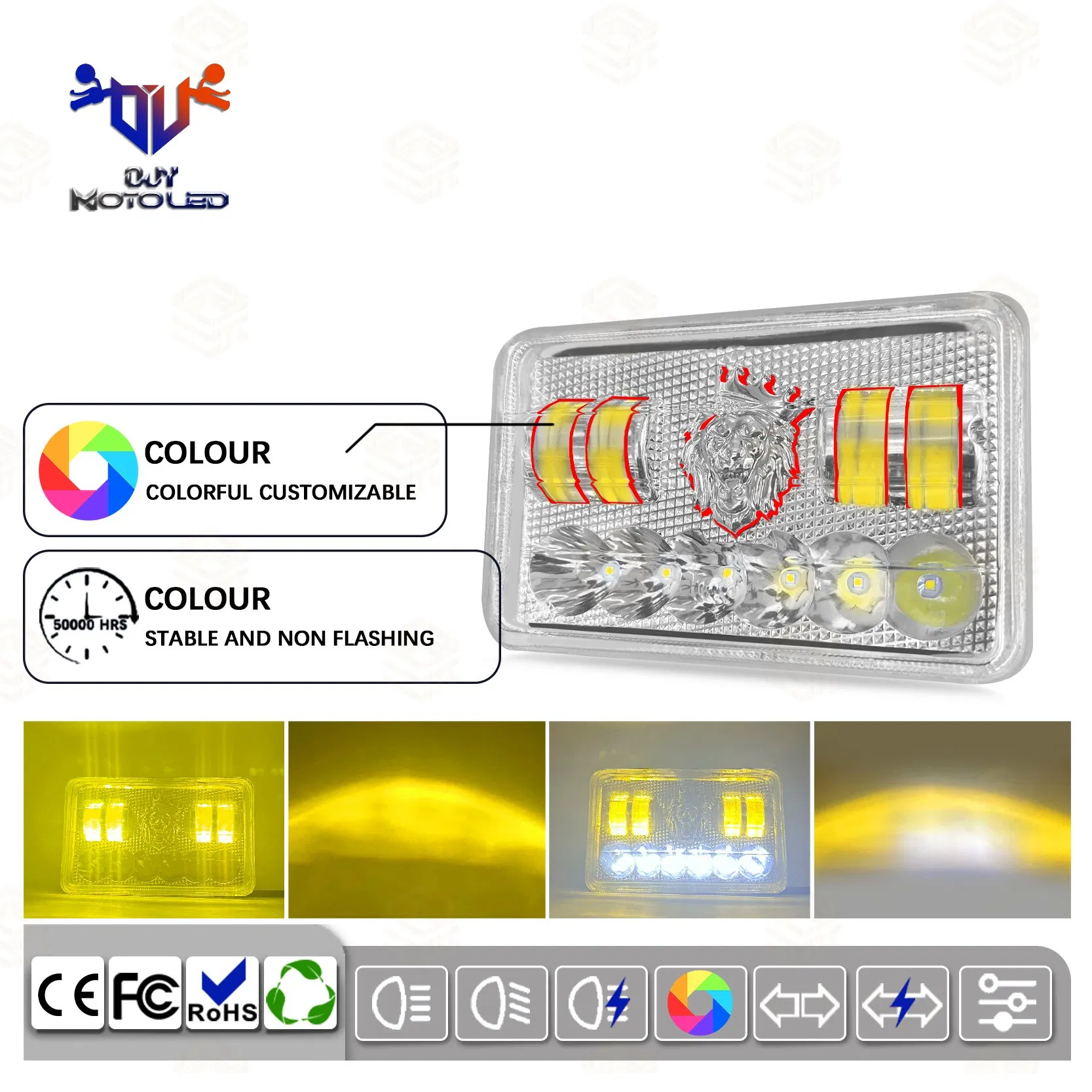 Motoled Bt Series New Design Turn Signal LED Universal Motorcycle Accessory Headlight