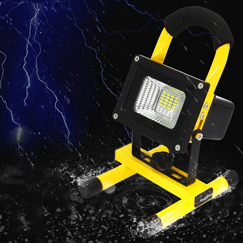 20W LED Work Light USB Rechargeable Portable Emergency Security Floodlight Recessed LED Spotlight for Outdoor, Construction Site, Hiking, Car Garage (FRLS20)