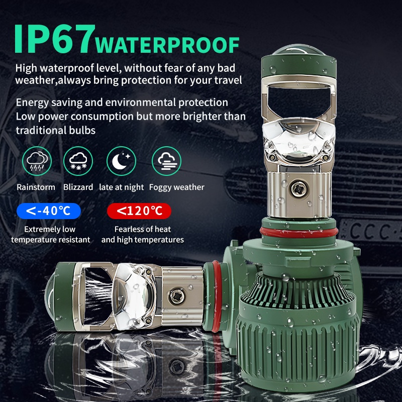 High Power H4 LED Projector Lens for Motorcycle Car High Low Beam Laser Csp LED Headlight Bulbs