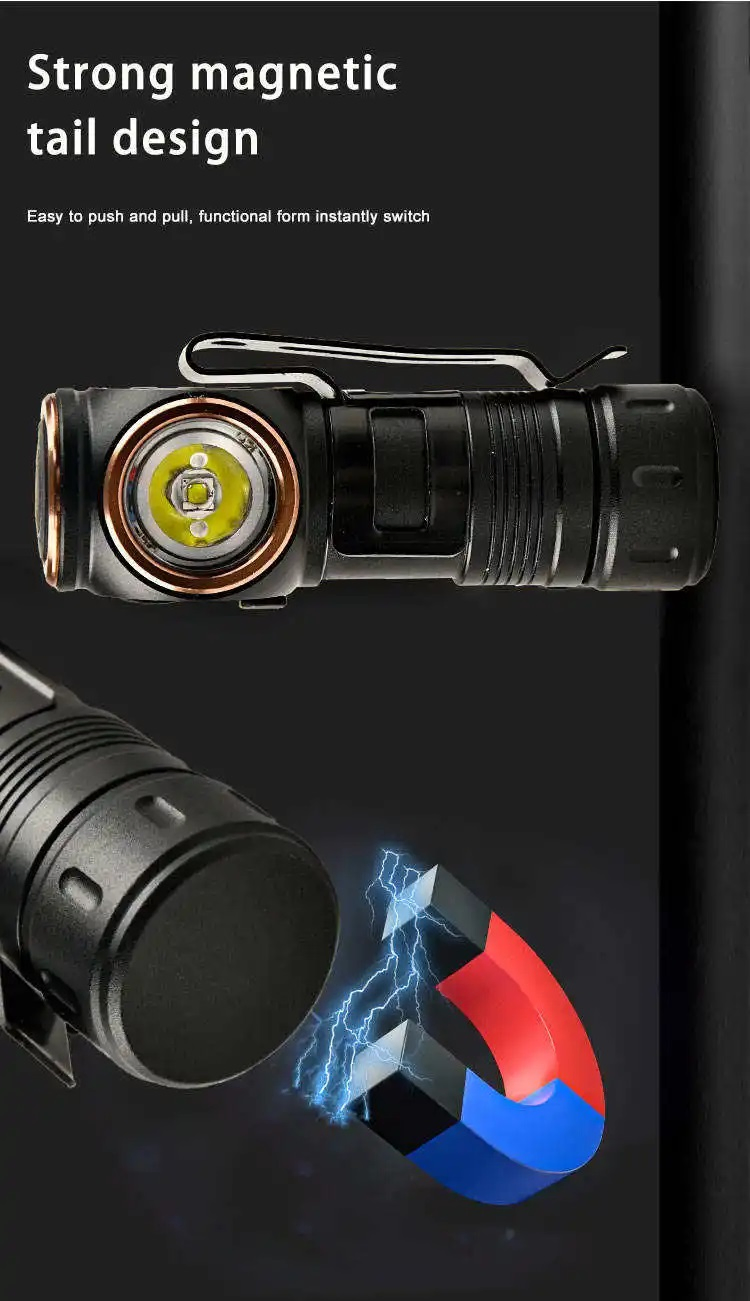 Brightenlux 1500 Lumen Mini LED Powerful Torch Light RoHS Rechargeable LED Flashlight