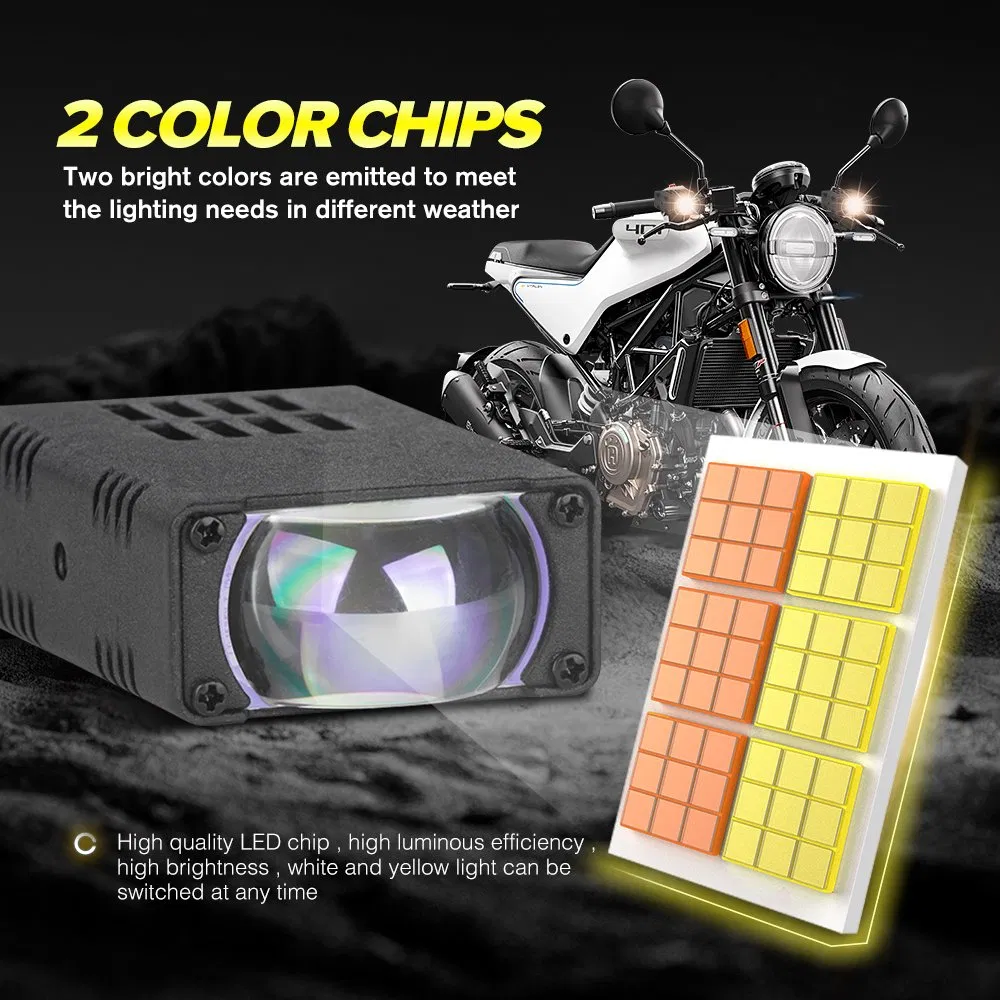 Bkr Hot Sale 30W Mini Driver Assist Light New 6000/3000K LED Motorcycle Bike Accessories Color Temperature Fog Light