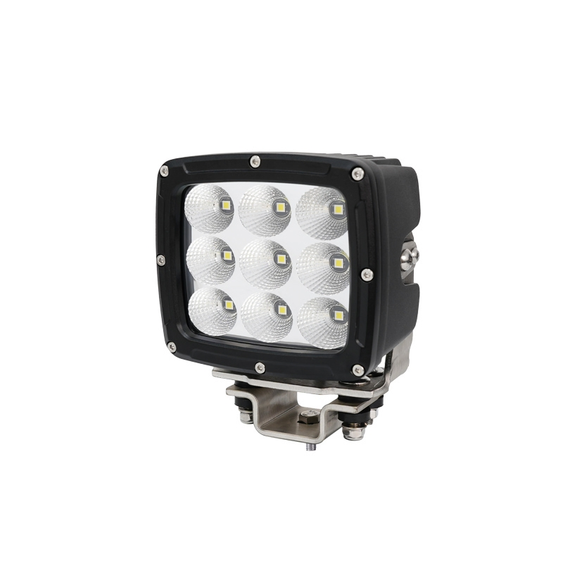 Square 6in 90W Flood LED Construction Work Light for Mining Heavy Duty Offroad
