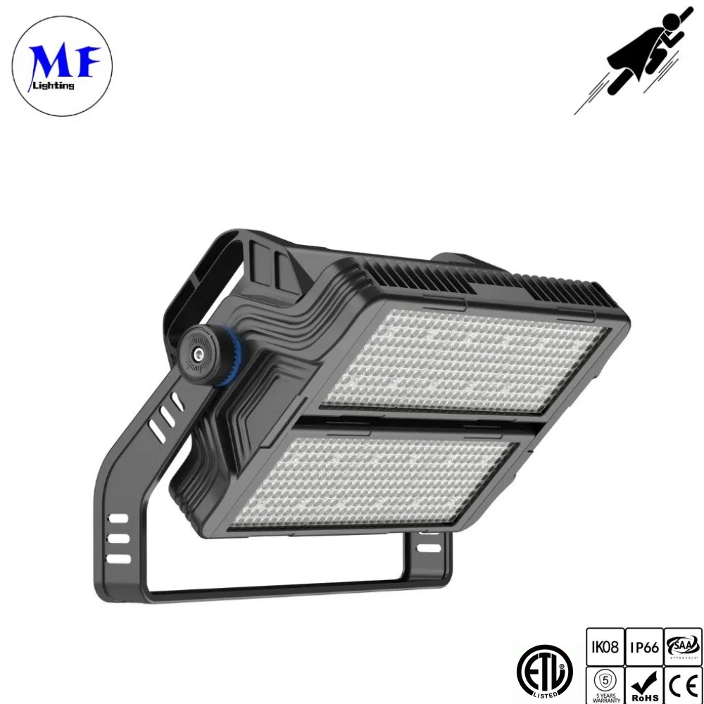 ETL RoHS IP66 Weatherproof Outdoor Lighting 400W 800W 1200W 1800W High Power High Mast LED Flood Light for Construction Site Temporary Work Area Port Harbor