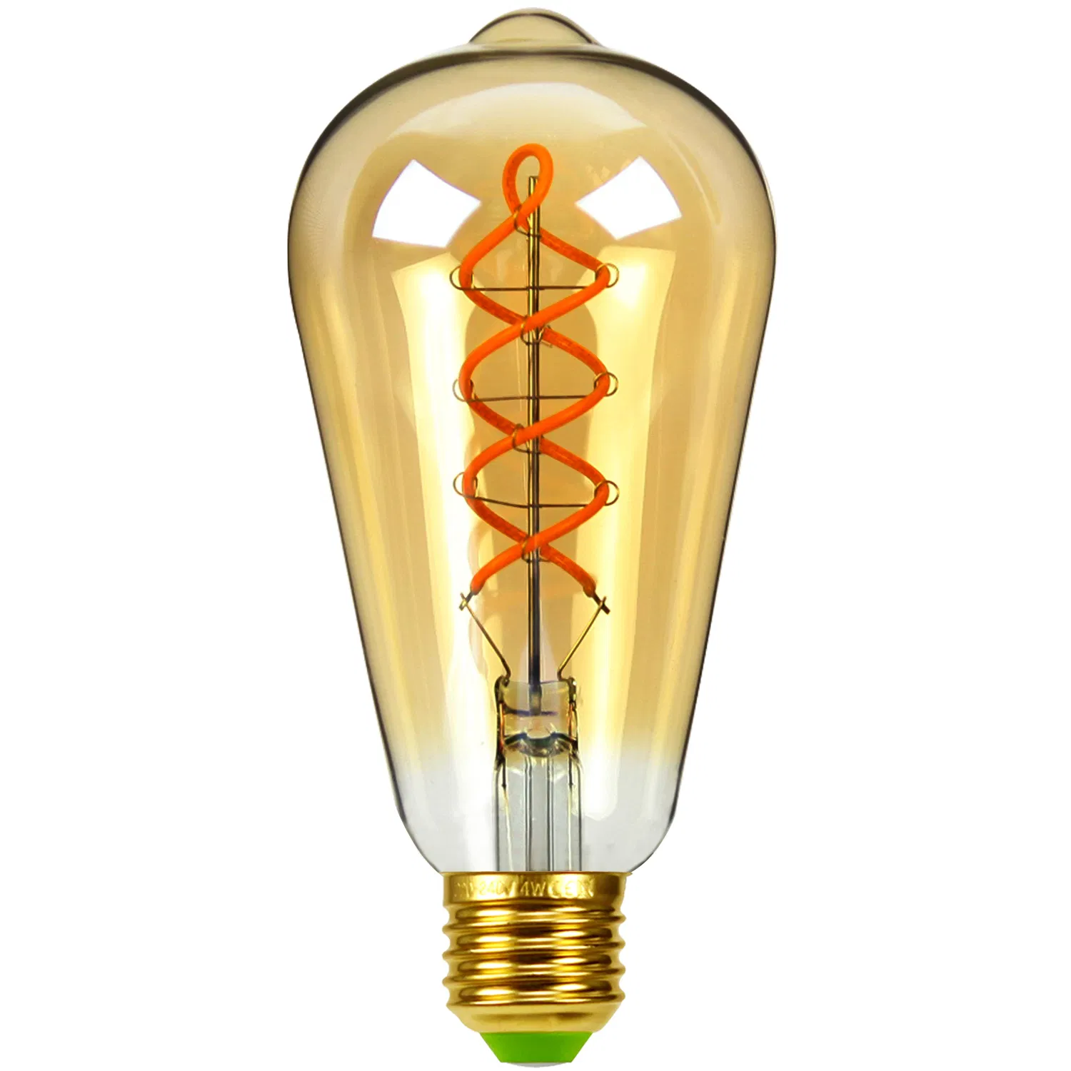 Tianfan E27/E26 Vintage LED Bulb 4W Edison Bulb St64 Spiral Filament Dimmable Specialty Decorative Light Bulb 110V 220V