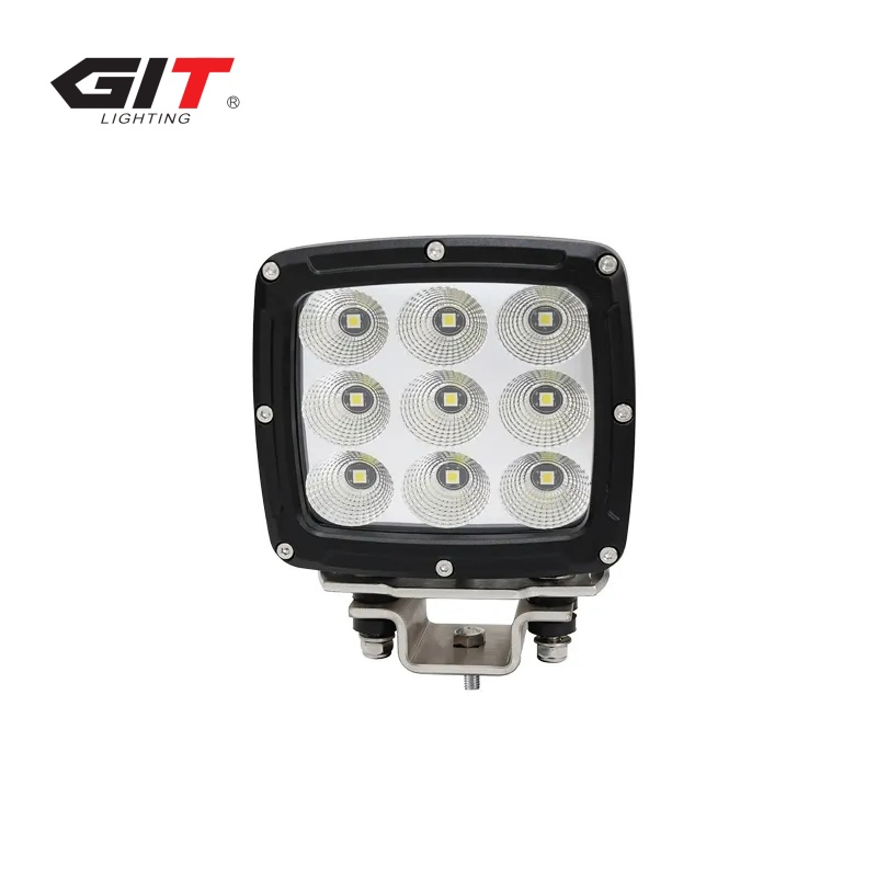 Square 6in 90W Flood LED Construction Work Light for Mining Heavy Duty Offroad