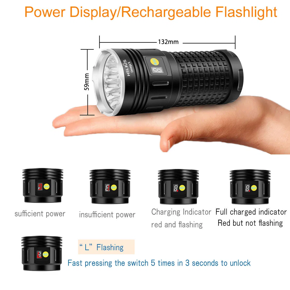 Super Bright 15000 Lumens Linternas 18* T6 Taschenlampe Waterproof Torch Light USB Rechargeable Powerful LED Flashlight