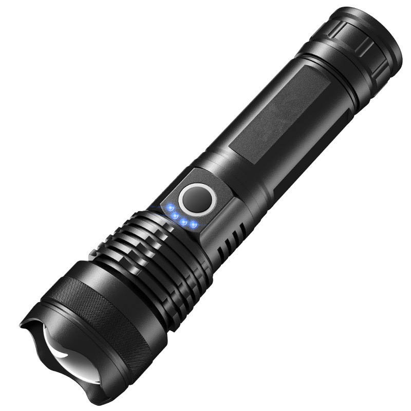 Helius Xhp50/70/White Laser Super Bright LED Flashlight Type-C Rechargeable Zoomable Tactical Torch Flashlight