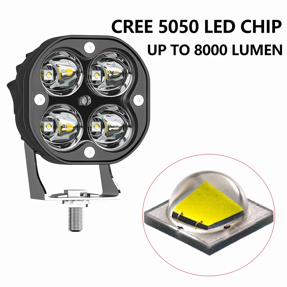 3 Inch 120W Spot Fog Light 12V Square LED Work Light for Truck off Road 4X4 Car