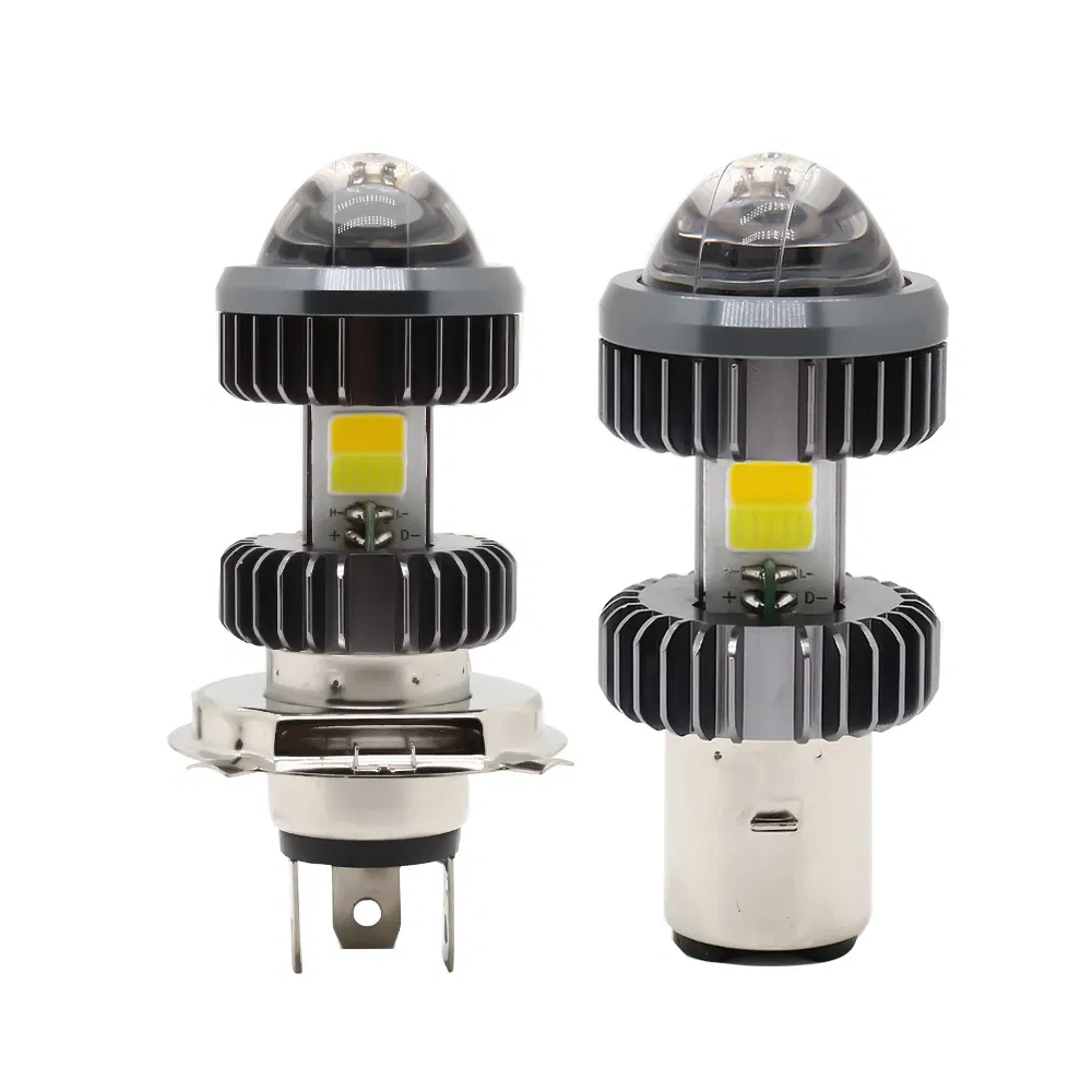 Super Bright Motorcycle H4 Ba20d H6 LED Headlamp High Low Beam White Yellow Motorcycle LED Lights Headlight Bulbs