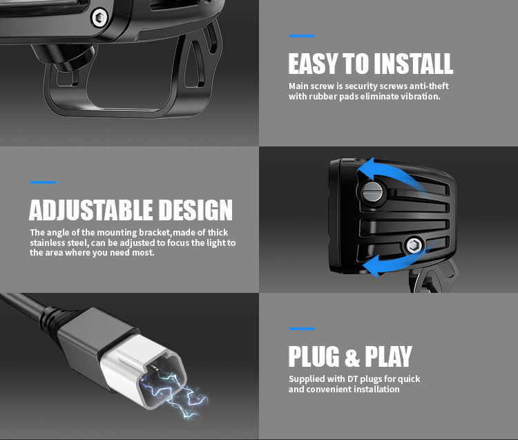 Aurora IP69K Waterproof Driving Truck Work Light Vehicle 4X4 Offroad LED Spot Light