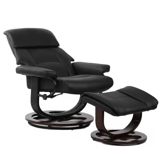 SX-7953 Home Recliner Chair Set With Ottoman Metal Frame PU Feature