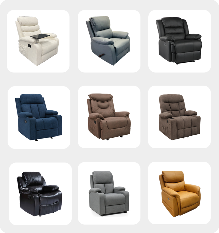Factory Direct Supply Fast Delivery Hot Sell Full Body Massage Leather Sofa Chair Multi Functional Recliner Rocking Chair