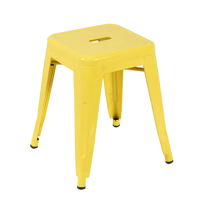 Modern Low Height Metal Bar Stools for Home Bar Outdoor Living Hotel Kitchen- Stacking Furniture for Wholesale