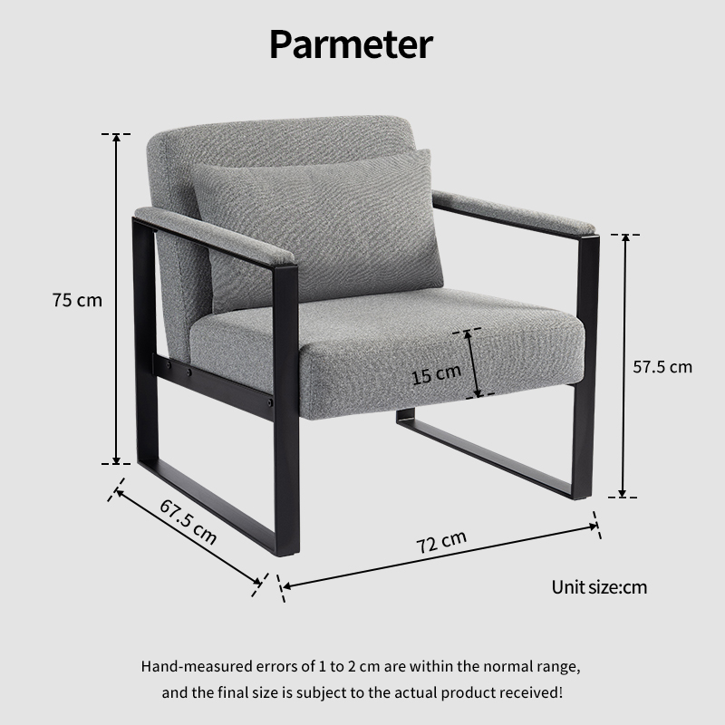 Nordic Leisure Lounge Living Room Accent Chair Lazy Single Sofa Chair Armchair for Living Room Coffee Shop Leisure Chair