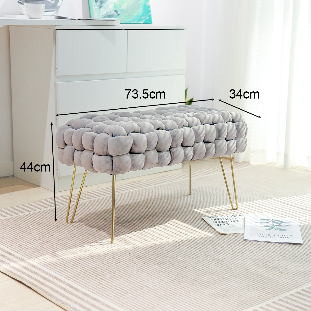 Wholesale Hot Sale Modern Style Bedroom Furniture Bench Entryway Bench Seat Living Room Bed Bedroom Sitting Ottoman Bench
