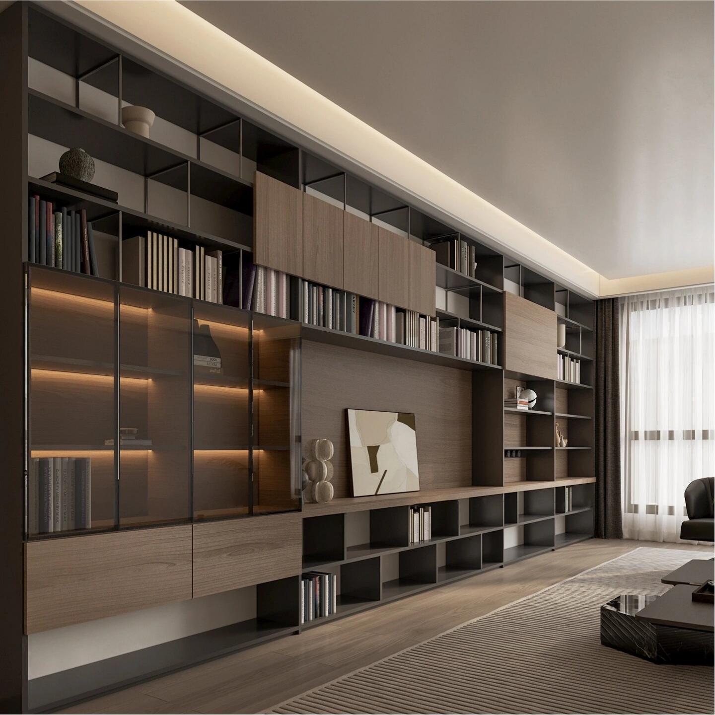 Customized Modern Eco-Friendly Durable Wooden TV Cabinet with Storage for Living Room Apartment Fits 65 in and up TVs