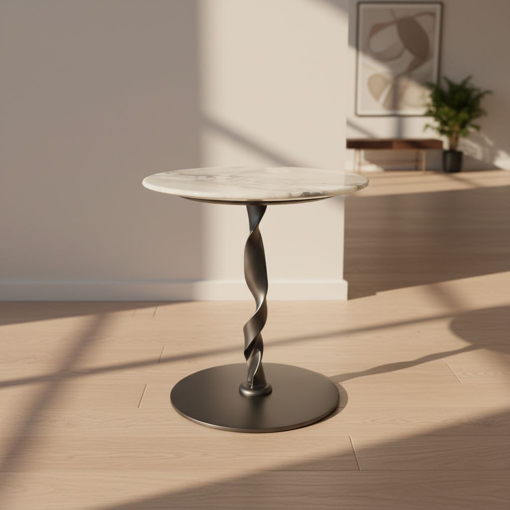 White Marble Side Table for Modern Office and Meeting Table, Coffee Table, Small Side Table