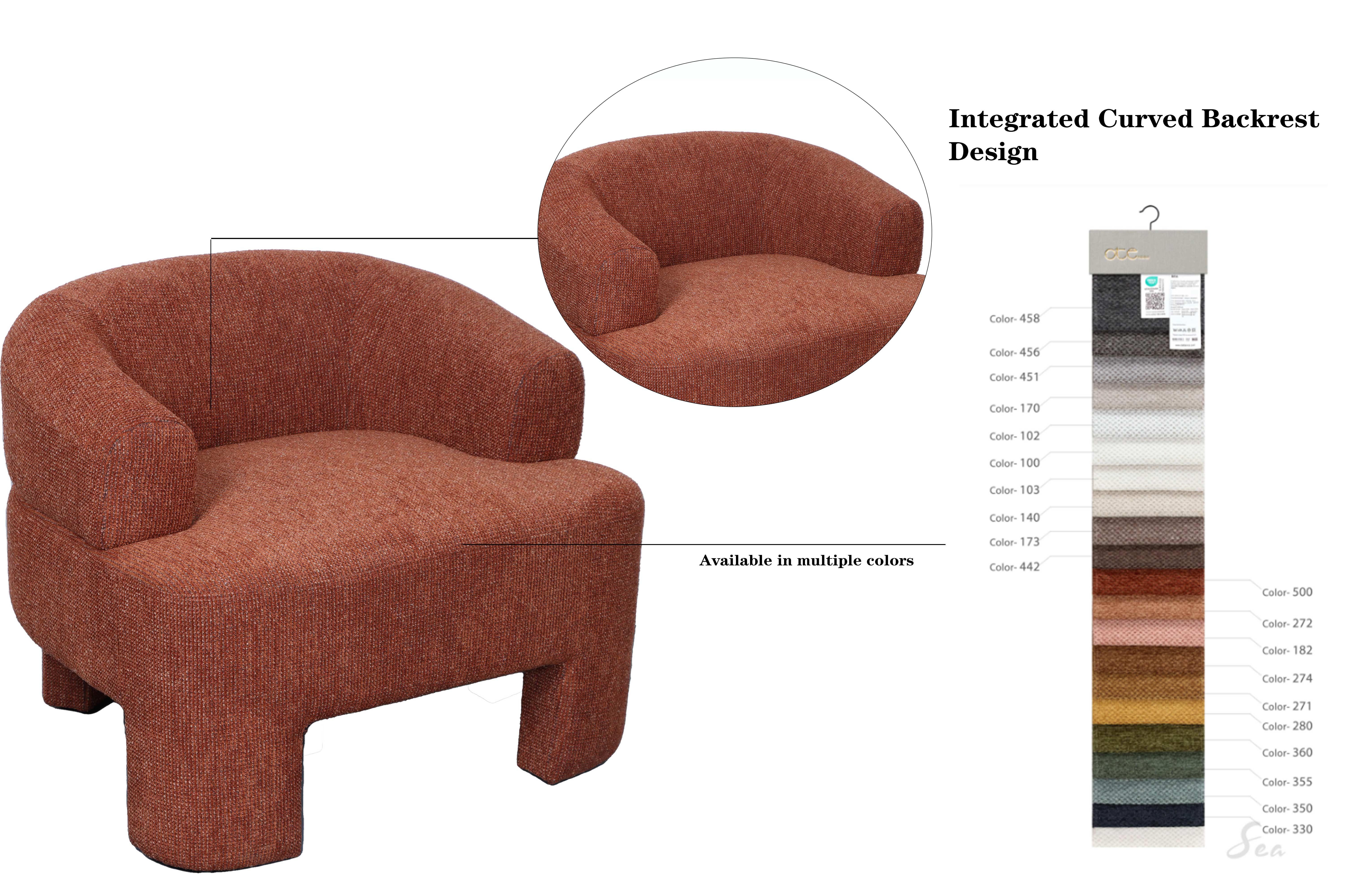 CARLFORD Metal Leg Chair Fabric Chair, Fabric Living Room Armchairs, Fabric Bedroom Chair Leisure Chair Wholesale Accent Chair