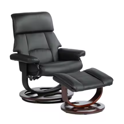 SX-7953 Home Recliner Chair Set With Ottoman Metal Frame PU Feature