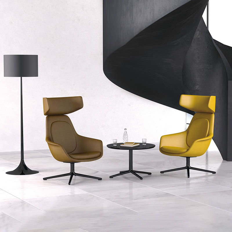 Modern Luxury High Quality Comfortable Oversized High Back Swivel Leather Accent Chair for Office Furniture Restaurant and Club