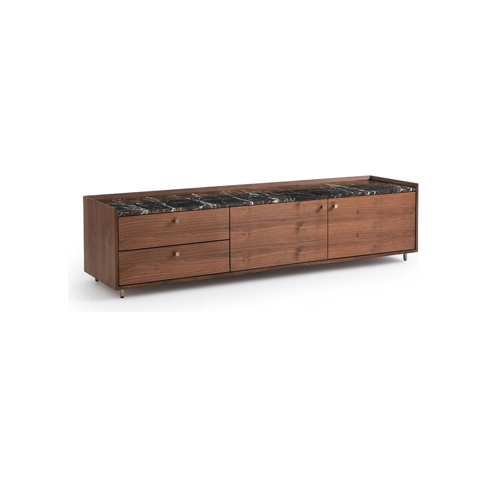 TV Stands Walnut Veneer Home Furniture From HCM Living Room Wood For Living Room, Luxury Hotel and Resort