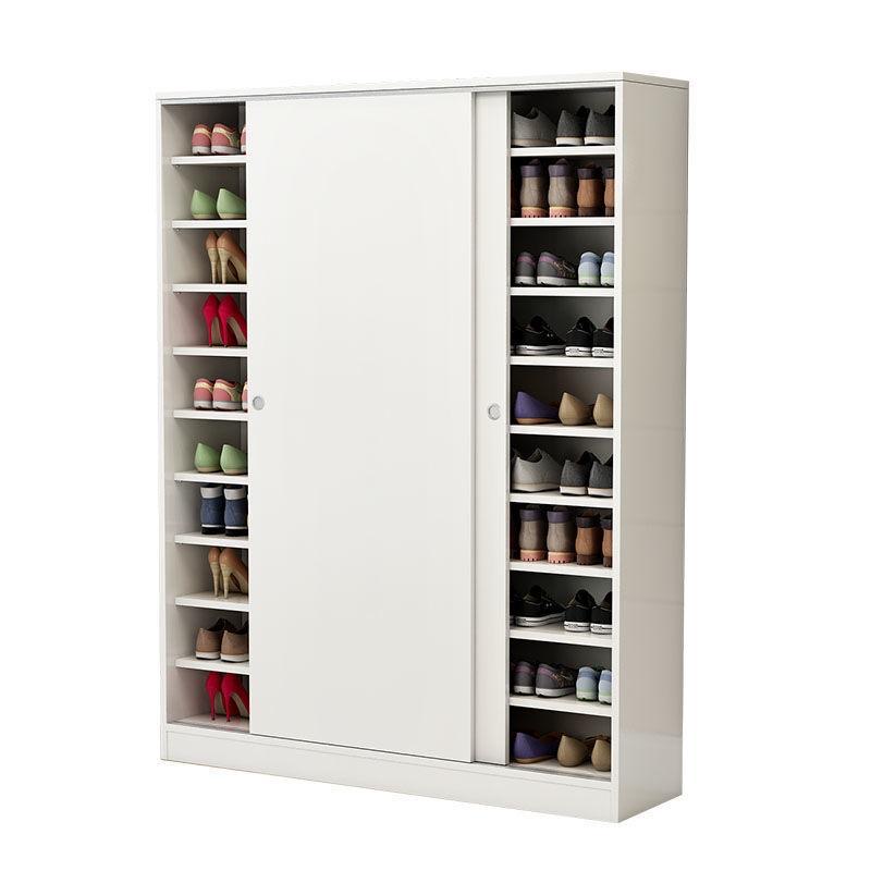 Contemporary High Quality Large Size Wooden Shoe Rack Sliding Door Durable Stylish Home Hotel/Apartment Furniture Shoe Cabinet